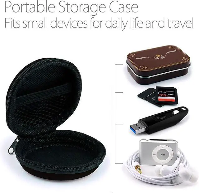 Alt view image 4 of 5 - Earphone Case MAS CARNEY Headphone Earbud Hard Protective Carrying Case Bag