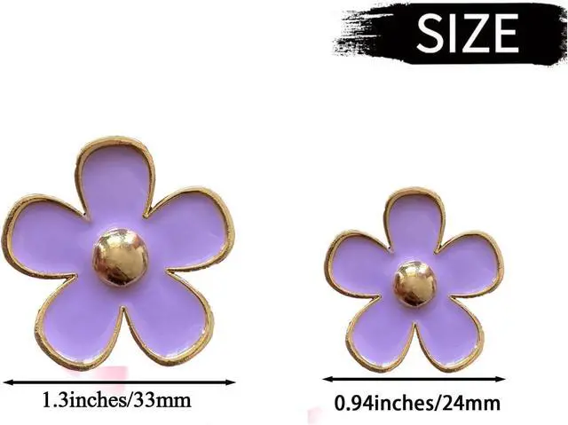 Alt view image 3 of 4 - 6 Pcs Daisy Flower Car Air Vent Clips, Purple Car Decor with Fragrance Pads | Charm,Cute,Clip-on Fits AC Vents, Cute Aesthetic Dashboard Accessories,Floral Charm Decor for Vehicle Interior Styling