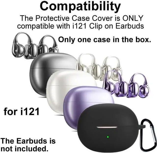 Alt view image 2 of 5 - Silicon Case Cover Compatible with King Lucky Clip on Earbuds Open Ear Headphones i121 True Wireless Earbuds