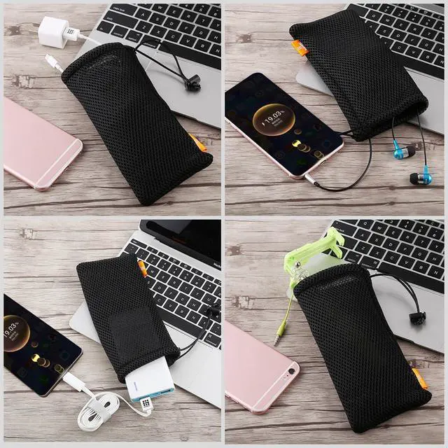 Alt view image 3 of 5 - Pouch Carry Bag, Organizer for Smart Phones/Power Bank/USB Flash Drive/SD Cards and Other Accessories(Black)