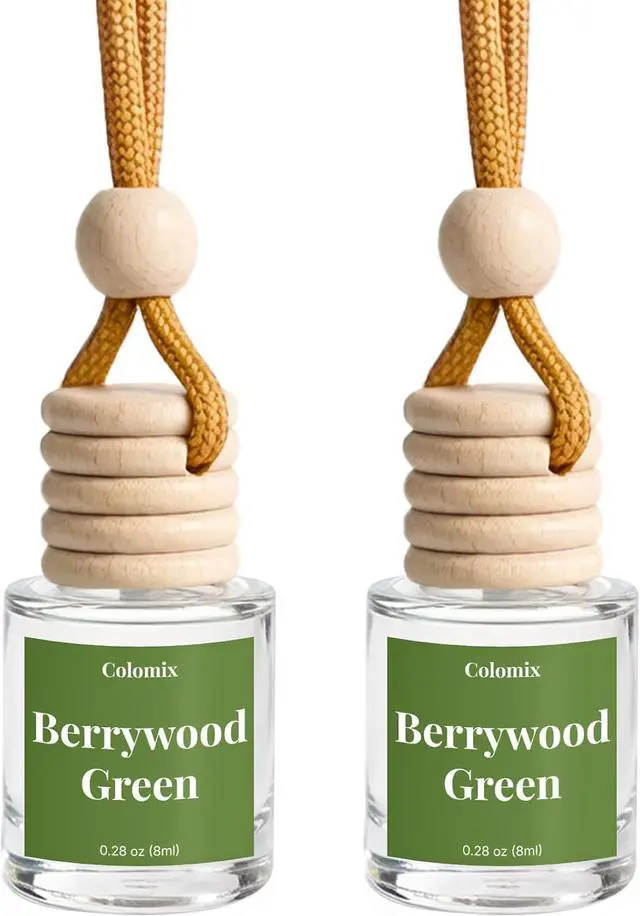 Main image of Car Air Fresheners, Hanging Car Odor Eliminator-Berrywood Green | Natural Car Odor Eliminator, Compact & IFRA Approved