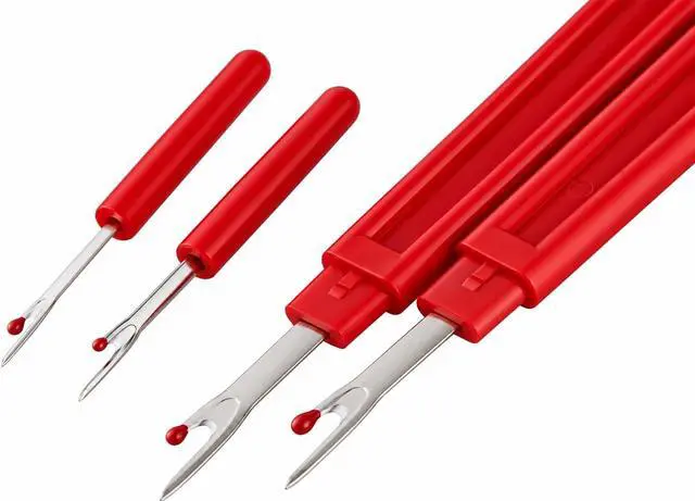 Alt view image 3 of 6 - Sewing Seam Ripper Tool,Stitch Remover and Thread Cutter with 2Big+2Small Seam Rippers,1 Pack Thread Snips,1Pack 5Scissor
