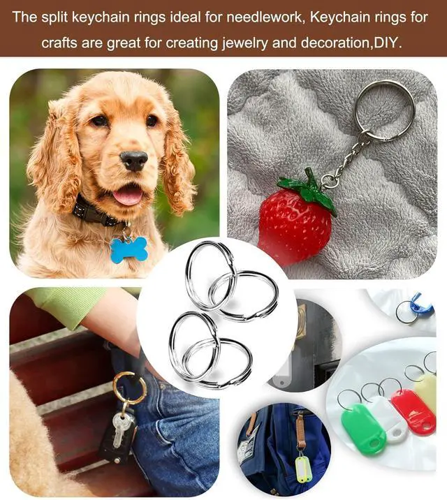 Alt view image 7 of 7 - Key Rings, 3/4" 20mm Split Round Metal Silver Keyring for Home/Car/Outdoor/Arts/Lanyards/CraftsKeys/Keychain Organization (100PCS)