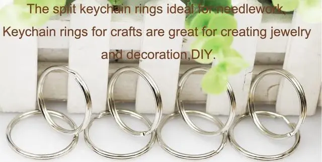 Alt view image 6 of 7 - Key Rings, 3/4" 20mm Split Round Metal Silver Keyring for Home/Car/Outdoor/Arts/Lanyards/CraftsKeys/Keychain Organization (100PCS)