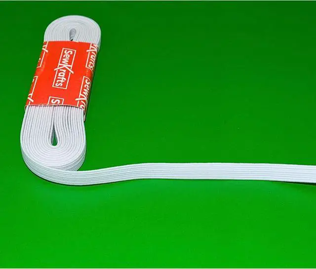 Alt view image 3 of 7 - SewKrafts Braided Elastic for Sewing, 1/4 Inch x 3 Yards, White, Soft & Stretchy Elastic for Scrunchies, Necklines, Waistbands, Leg Bands & Swimwear - Durable Stretch Strap