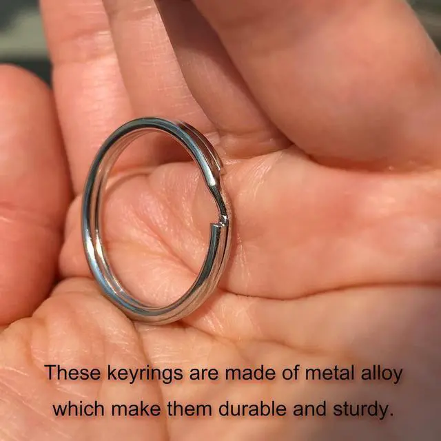 Alt view image 5 of 7 - Key Rings, 3/4" 20mm Split Round Metal Silver Keyring for Home/Car/Outdoor/Arts/Lanyards/CraftsKeys/Keychain Organization (100PCS)