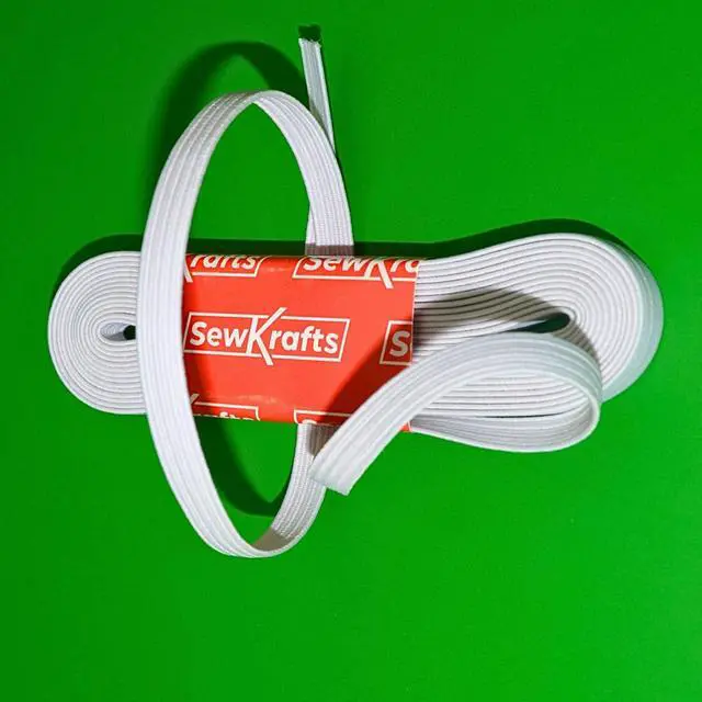 Alt view image 5 of 7 - SewKrafts Braided Elastic for Sewing, 1/4 Inch x 3 Yards, White, Soft & Stretchy Elastic for Scrunchies, Necklines, Waistbands, Leg Bands & Swimwear - Durable Stretch Strap