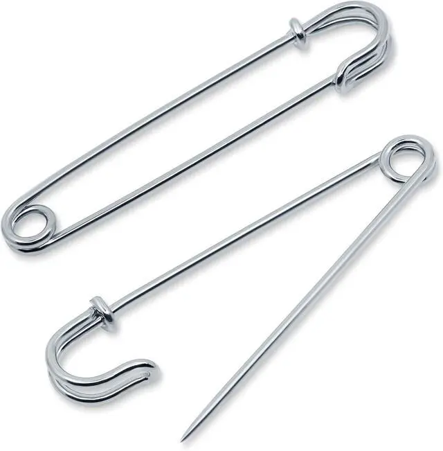 Alt view image 2 of 3 - Dritz 62-65 Skirt/Kilt Pins, Nickel Finish, 3-Inch (2-Count)