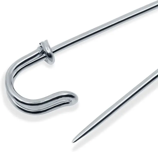 Alt view image 3 of 3 - Dritz 62-65 Skirt/Kilt Pins, Nickel Finish, 3-Inch (2-Count)