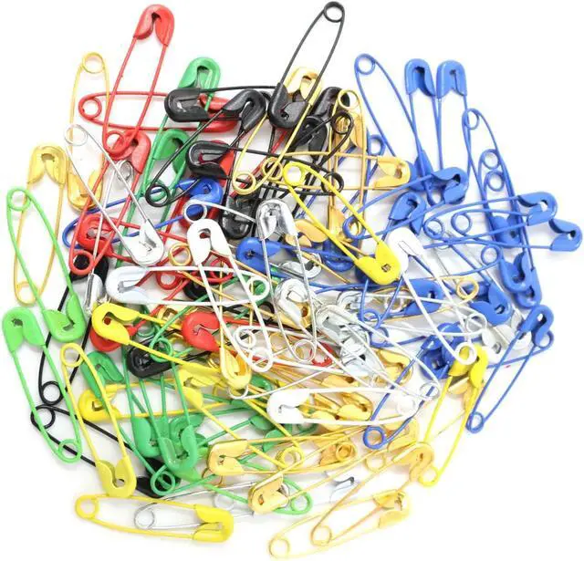 Alt view image 6 of 7 - yueton 100PCS 2.5cm/1inch Mixed Color Safety Pins, Metal Mini Safety Pins, Decorative, Sewing, Clothing Tag Pins