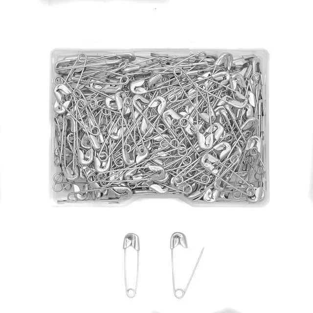 Main image of 200 Pcs Silver Safety Pins, 0.86Inch/22mm Versatile Clothing Tag Pins for DIY Sewing,Repair/Crafting & Fashion Accessories Making