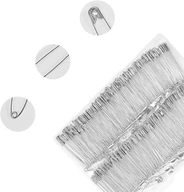 Alt view image 3 of 5 - 200 Pcs Silver Safety Pins, 0.86Inch/22mm Versatile Clothing Tag Pins for DIY Sewing,Repair/Crafting & Fashion Accessories Making