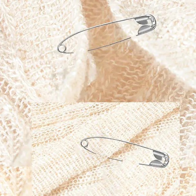 Alt view image 5 of 5 - 200 Pcs Silver Safety Pins, 0.86Inch/22mm Versatile Clothing Tag Pins for DIY Sewing,Repair/Crafting & Fashion Accessories Making