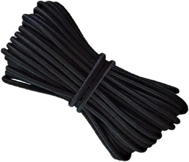 Main image of LIUSM 1/8-Inch (3mm) Black Stretch Round String Elastic Cord-10 Yards | Applicable for DIY Crafting Sewing