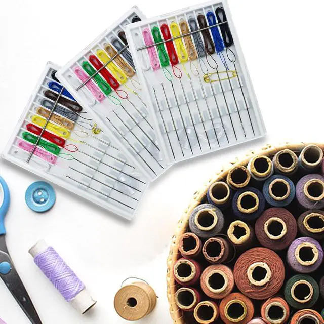 Alt view image 5 of 7 - Yasdyri 10 Boxes Quick Fix Sewing Kit with Needles and Thread Box | Mini Threaded Needle Kit Each Box with 10 Pieces