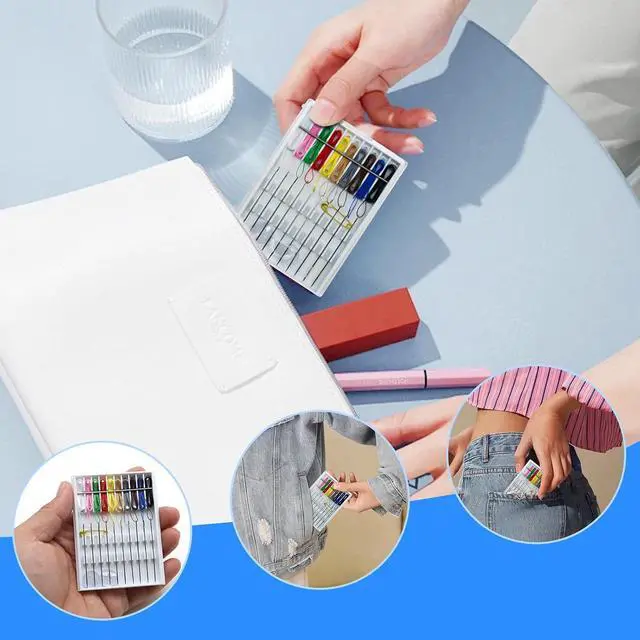 Alt view image 6 of 7 - Yasdyri 10 Boxes Quick Fix Sewing Kit with Needles and Thread Box | Mini Threaded Needle Kit Each Box with 10 Pieces