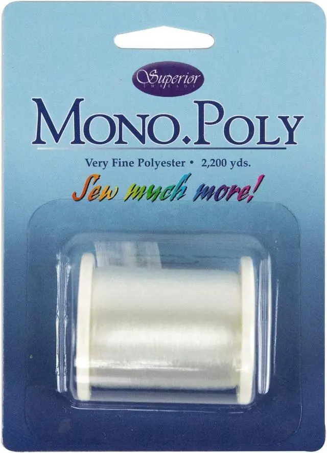 Main image of Superior Threads Monopoly Invisible Polyester Thread Clear | Monofilament sewing and quilting thread, low shine, 2200 Yard Spool