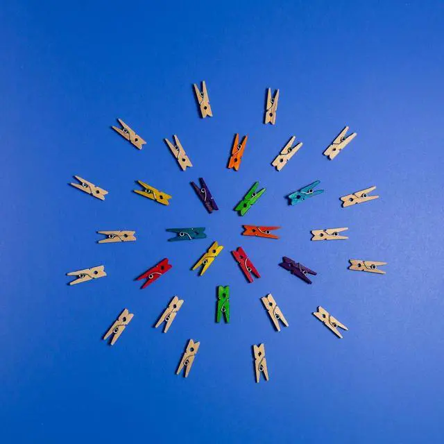 Alt view image 2 of 7 - BAZIC Mini Colored Clothes Pin (50/Pack)