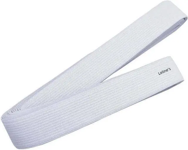 Main image of Leline's Elastic Spool, Knit Elastic Band for Sewing, 1 Inch X 5 Yard, White | 1 Inch (Width) X 5Yards (Length), White