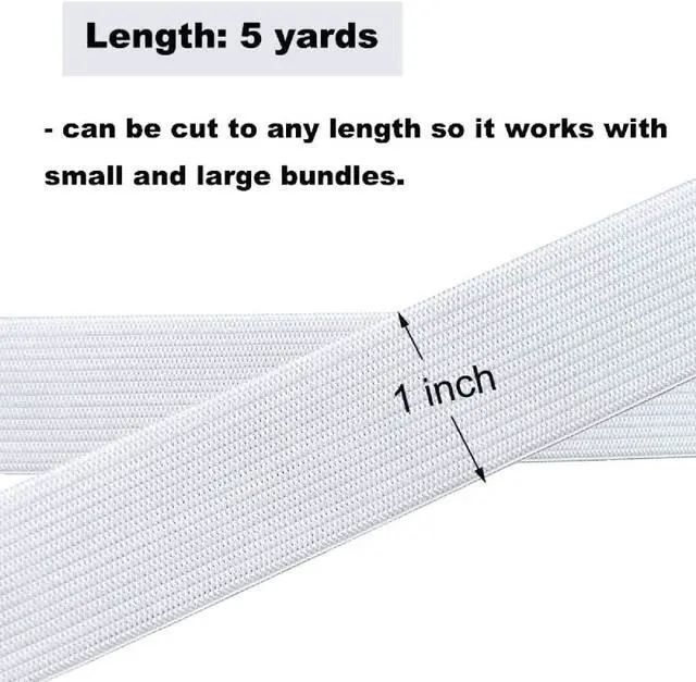 Alt view image 2 of 7 - Leline's Elastic Spool, Knit Elastic Band for Sewing, 1 Inch X 5 Yard, White | 1 Inch (Width) X 5Yards (Length), White