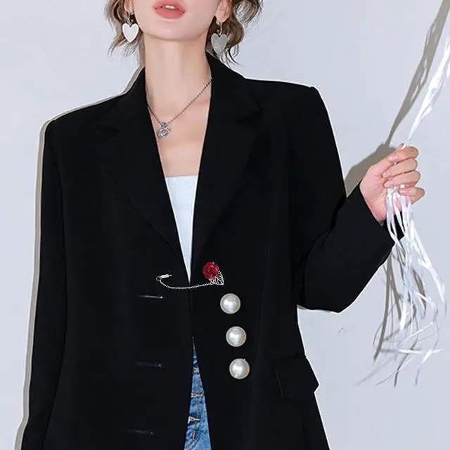 Alt view image 4 of 7 - Honbay 10PCS Jewelry Making Leaf Tray Safety Pins with Chains, Metal Stick Pins, Blank Brooch Bases, Lapel Sticks, Scarf Badge, Suit Tie Hat Pins, Hijab Pins with Safety Caps (Silver)