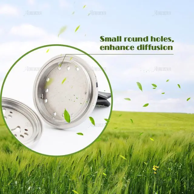 Alt view image 5 of 7 - AUEAR, Turtle Car Diffuser Vent Clip - 30mm Aromatherapy Essential Oil Metal Car Diffuser Vent Clips with 10 Refill Pads