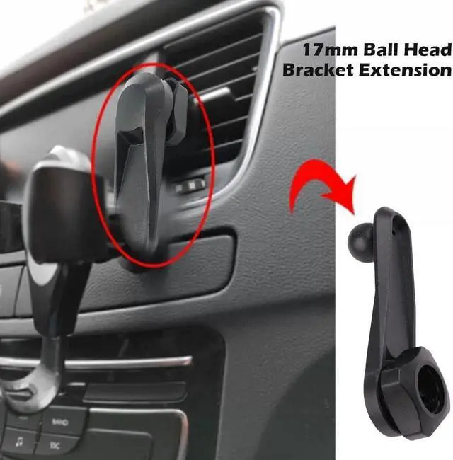 Alt view image 5 of 7 - 2 Pack Car Phone Holder Mount Extension Arm Adapter Extender 17mm Ball Head Joint Extension Rod for Car Phone Mount Holder Air Vent Phone Holders Dashboard Dash Mounted Holders GPS Dash Cam