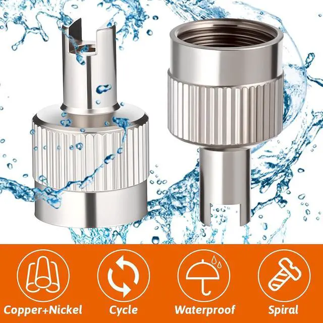 Alt view image 4 of 7 - 10pcs Metal Tire Valve Stem Caps Slotted Slot Valves Caps with Valve Core Remover Tire Valves Air Dust Cover with O Rubber Ring Universal Tires Stem Covers for Cars SUV Trucks Bikes Motorcycles