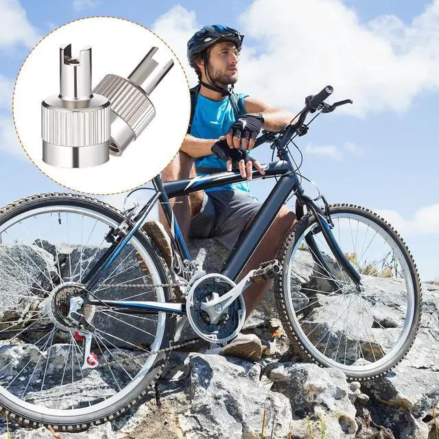 Alt view image 7 of 7 - 10pcs Metal Tire Valve Stem Caps Slotted Slot Valves Caps with Valve Core Remover Tire Valves Air Dust Cover with O Rubber Ring Universal Tires Stem Covers for Cars SUV Trucks Bikes Motorcycles
