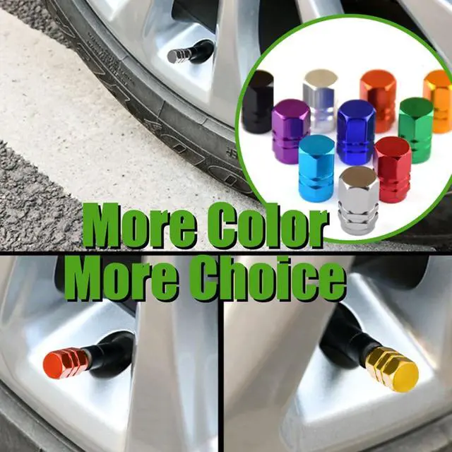 Alt view image 6 of 6 - 20 Pack Tire Valve Stem Air Caps Covers Aluminum Dustproof Corrosion Resistant Car Accessories Universal Trucks Motorcycles SUVs Bikes (Silver)