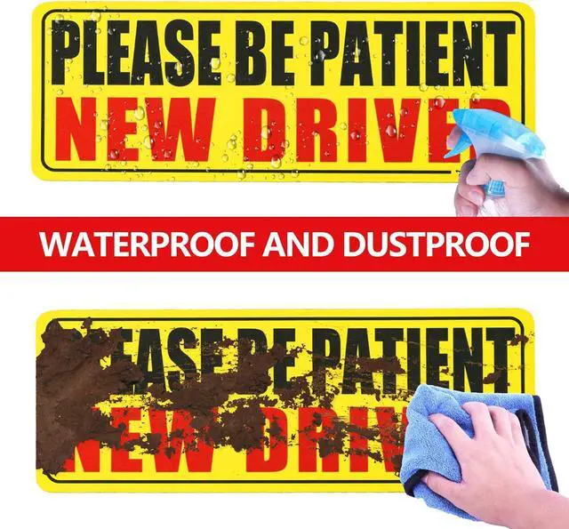 Alt view image 5 of 7 - JUSTTOP New Driver Magnet for Car, Please Be Patient Student Driver, 3Pcs New Driver Magnet Safety Warning Magnetic Reflective Rookie Driver Bumper Sticker,Car Exterior Accessories