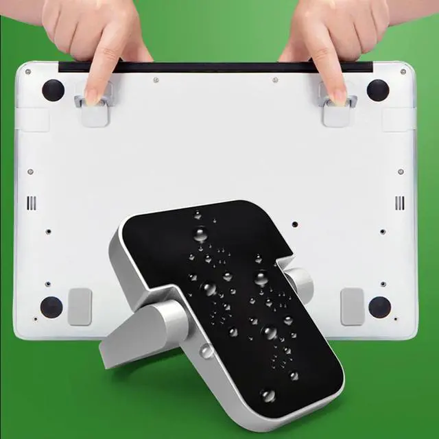 Alt view image 2 of 6 - Notebook Stand, Computer Keyboard Bracket Mini Portable Heightened Cooling Stand (Silver)