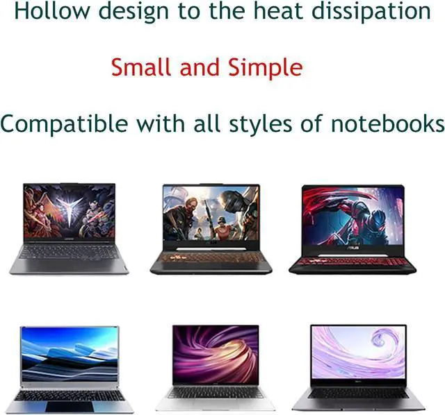 Alt view image 6 of 6 - Notebook Stand, Computer Keyboard Bracket Mini Portable Heightened Cooling Stand (Silver)