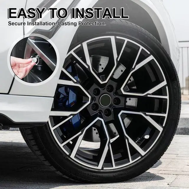 Alt view image 4 of 6 - JUSTTOP 4 Pack Handmade Crystal Rhinestone Tire Valve Stem Caps, Wheel Tire Valve, Attractive Dustproof Bling Car Accessories, Universal for Cars, Trucks and Motorcycles-White