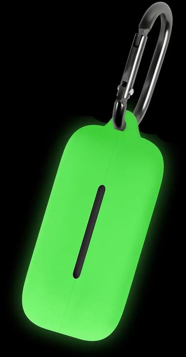 Main image of Geiomoo Soft Flexible Silicone Case for Sony WF-C510, Scratch Resistant Protective Cover with Carabiner (Luminous Green)