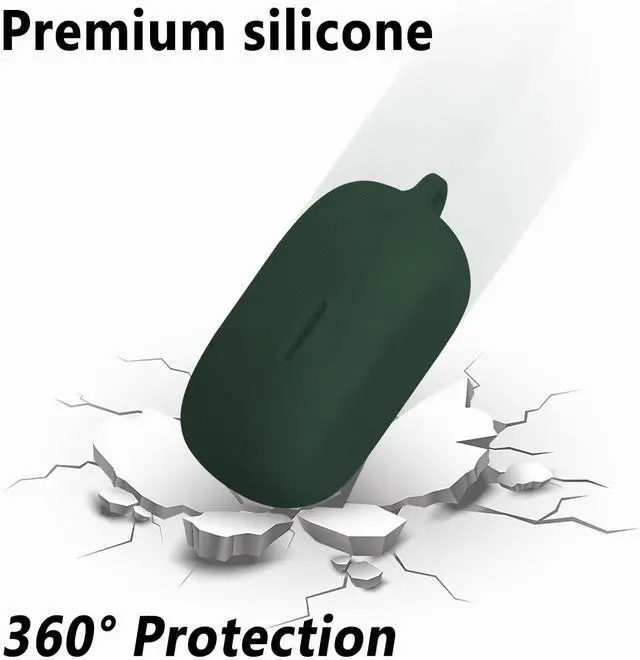 Alt view image 4 of 5 - Geiomoo Silicone Case for JBL Endurance Peak 3, JBL Endurance Peak II, Protective Cover with Carabiner (Emerald Green)