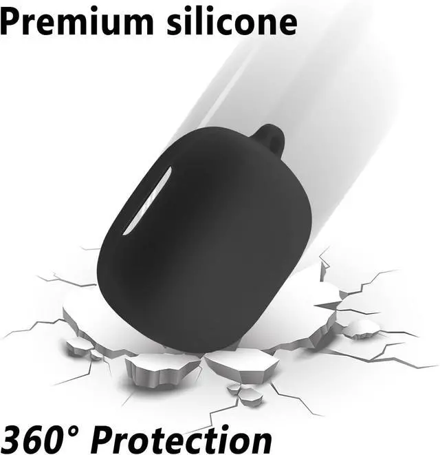 Alt view image 3 of 4 - Geiomoo Silicone Case for JBL Tune Buds, Protective Cover with Carabiner (Black)