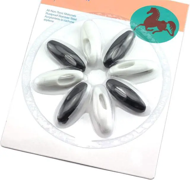 Alt view image 2 of 5 - NX Garden Hijab Pin 8 PCS Muslim Women Hijab Hijab Sari Pins Black and White Safety Pins Plastic Scarf Clip