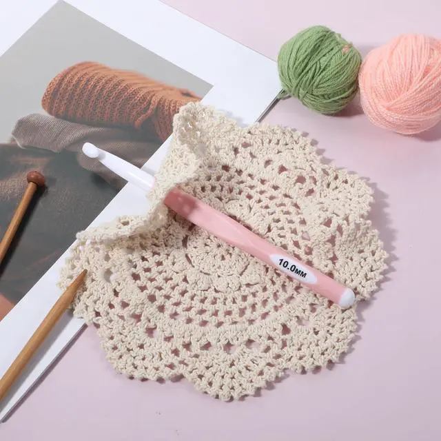 Alt view image 5 of 7 - 10mm Large Size Crochet with Ergonomiv Handle(10mm) | Long Rubber Handle Crochet Hook, Knitting Giant Crochet Hooks for Chunky Yarn, Scarf, DIY, Wool Products