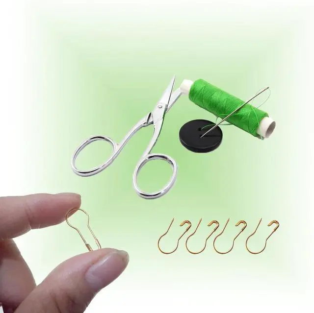 Alt view image 6 of 6 - 200pcs 0.9 Inch Gourd Safety Pins, Ball Shaped Hanging Tag Pins | For Clothes Stitch Markers, Clothing Labels Crochet,Sewing Clothing DIY Craft Making,Home Accessories(Gold)