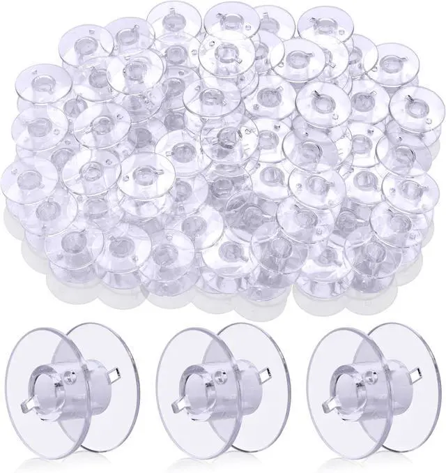 Main image of 50 pcs Bobbins for Sewing Machine- Eoehro, Sa156 Bobbin, 15j bobbins, Bobbins Class 15, Sewing Machine Bobbins,Sewing Accessories, Plastic Bobbins(50 pcs)