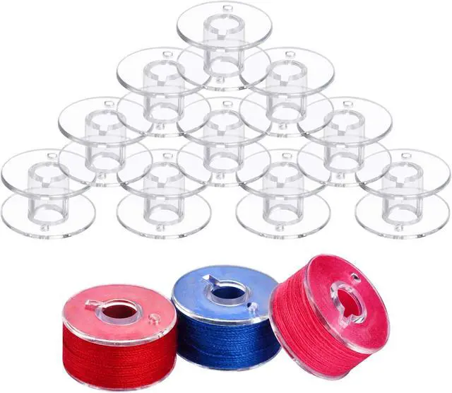 Alt view image 2 of 7 - 50 pcs Bobbins for Sewing Machine- Eoehro, Sa156 Bobbin, 15j bobbins, Bobbins Class 15, Sewing Machine Bobbins,Sewing Accessories, Plastic Bobbins(50 pcs)
