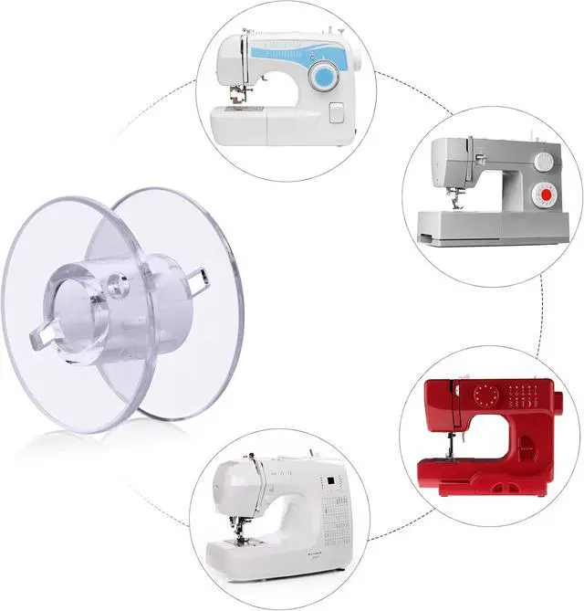 Alt view image 6 of 7 - 50 pcs Bobbins for Sewing Machine- Eoehro, Sa156 Bobbin, 15j bobbins, Bobbins Class 15, Sewing Machine Bobbins,Sewing Accessories, Plastic Bobbins(50 pcs)