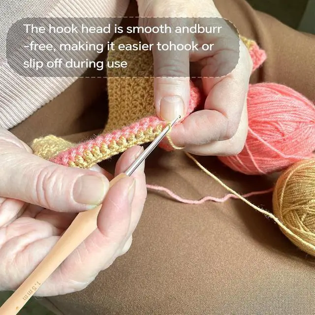Alt view image 6 of 7 - Small Size Crochet Hook Lace Crochet Needle, 1.5mm Crochet Hook, Ergonomic Crochet HooksEmbroidery Thread Knitting Weaving Tool (1.5 mm)