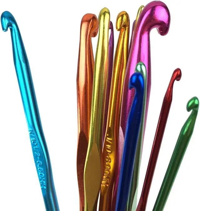 Alt view image 3 of 7 - Weabetfu Aluminum Crochet Hook,Soft Grip Crocheting Hooks for Knitting Craft Yarn,Crochet Hooks Size L,8.0mm-New
