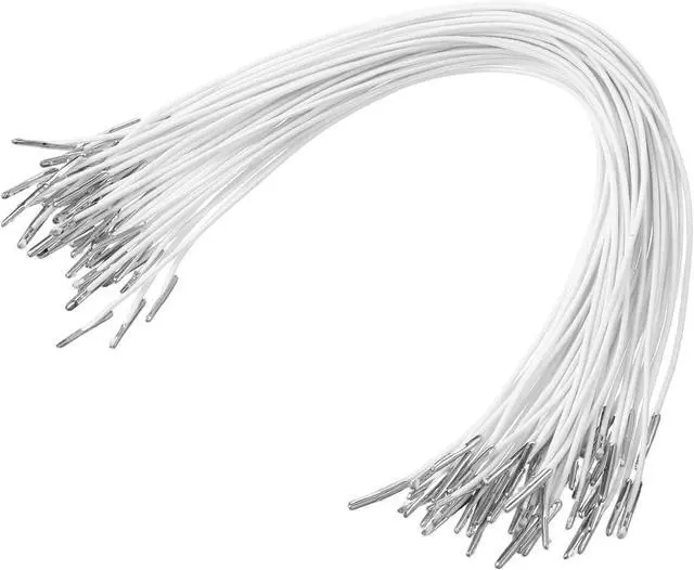 Main image of 50PCS White Elastic Cords with Metal Ends, 11.8 in Elastic Bands for Crafts | Round Elastic Bands, White Elastic Extender Strap for Masks Making Party Hats DIY Signs Badg