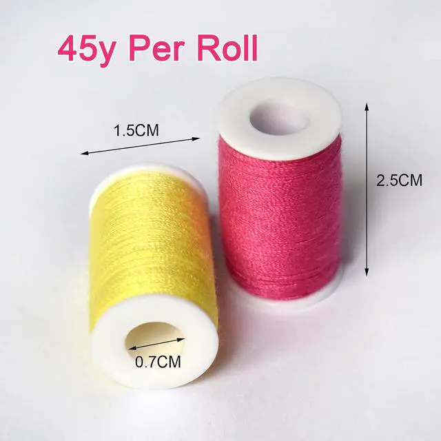Alt view image 3 of 7 - All Purpose Sewing Thread Set - 42 Assorted Rainbow Color Series and White Black Handy Polyester Thread Kit Includes 9 Hand Needles, 2 Needle Threaders, Suitable for Hand and Machine Sewing