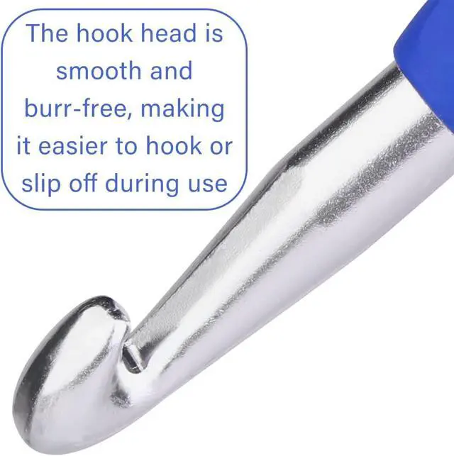 Alt view image 3 of 7 - QMNNMA 9 mm Crochet Hook, Ergonomic Crochet Hooks for Arthritic Hands | Crochet Needles for Yarn, Knitting Needles for Beginners, Left-handed People Crocheting Yarn, Good for Making Blankets