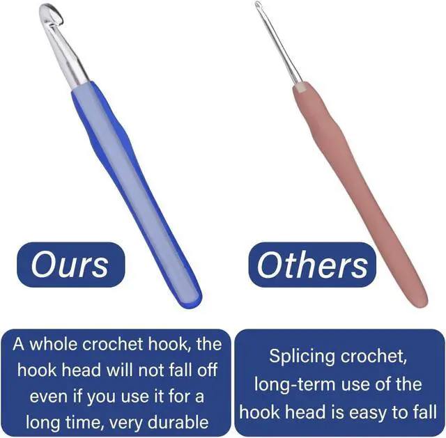 Alt view image 5 of 7 - QMNNMA 9 mm Crochet Hook, Ergonomic Crochet Hooks for Arthritic Hands | Crochet Needles for Yarn, Knitting Needles for Beginners, Left-handed People Crocheting Yarn, Good for Making Blankets