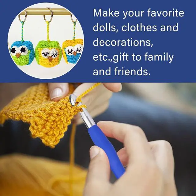 Alt view image 7 of 7 - QMNNMA 9 mm Crochet Hook, Ergonomic Crochet Hooks for Arthritic Hands | Crochet Needles for Yarn, Knitting Needles for Beginners, Left-handed People Crocheting Yarn, Good for Making Blankets